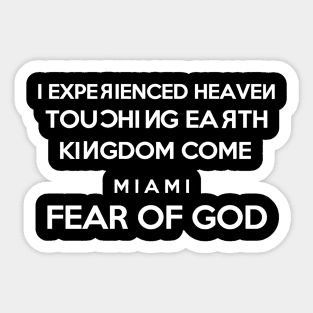 Miami Fear Of God Sticker